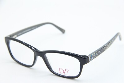 NEW DIANE VON FURSTENBERG DVF5054 001 BLACK BROWN  AUTHENTIC EYEGLASSES 50-15