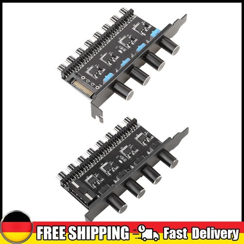 SATA/4Pin-Netzteil, 8 Kanäle, Lüfter-HUB, 4-Knopf-Kühlergeschwindigkeitsregelung