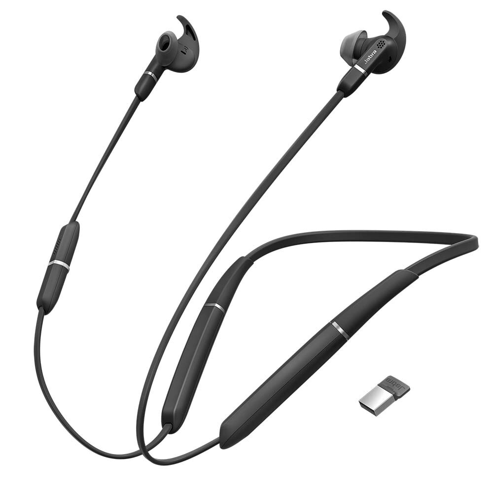 Jabra Evolve 65e Wireless Neckband Headset, Link 370 MS Jabra Evolve 65e Wireless Neckband Headset, Link 370 MS