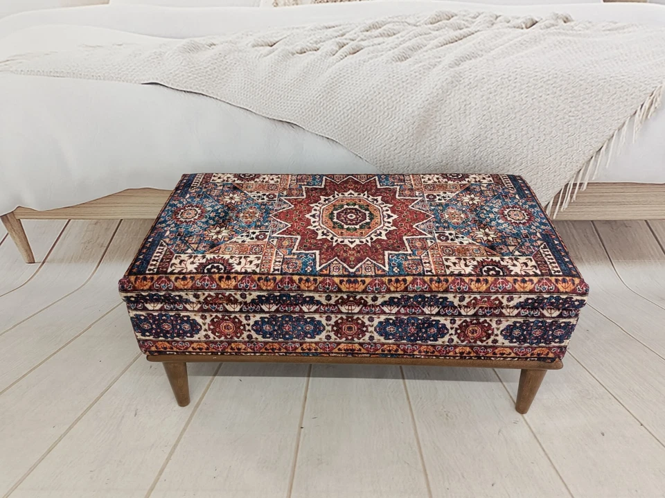 Bedroom bench, Storage compartment, Upholstered bench, Additional space, Shoe st - Image 2 of 4