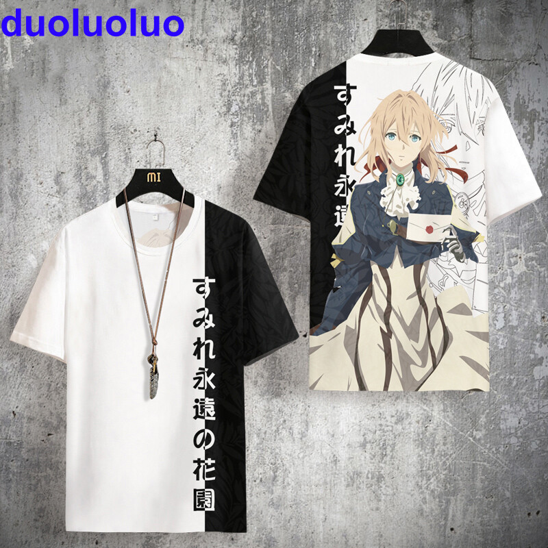 Evergarden-Graphic Art - Black And Violet T Shirt Men Women Evergarden-Graphic Art - Black And Violet T Shirt Men Women