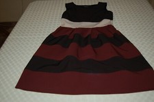 Spago donna, Vestito, Nero Beige viola, 88% Poliestere 12% lycra, tg 40 usato 