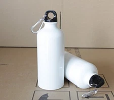 10pcs White 600ml Aluminium Water Bottle Sublimation Heat Press Transfer Craft