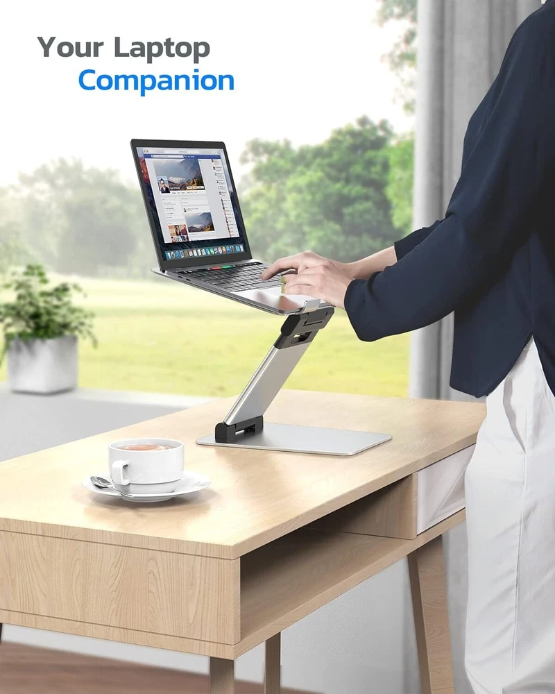 Laptop Stand, Ergonomic Sit to Stand Laptop Holder Convertor, Adjustable Heig...