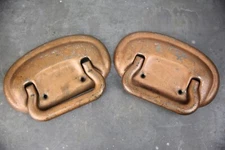 Vintage Funeral Casket Handle Set Coffin Undertaker Hardware trunk chest toolbox