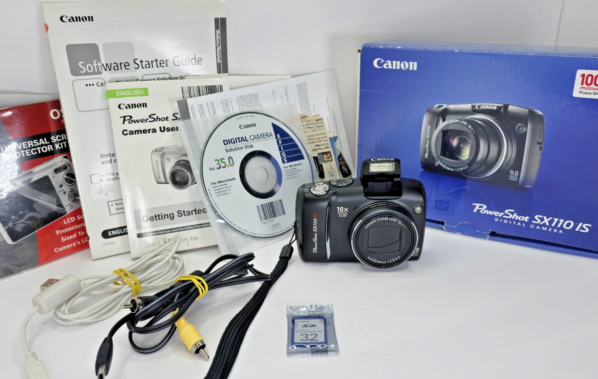 Canon PowerShot SX 110IS 9.0MP 10x Digital Camera Black