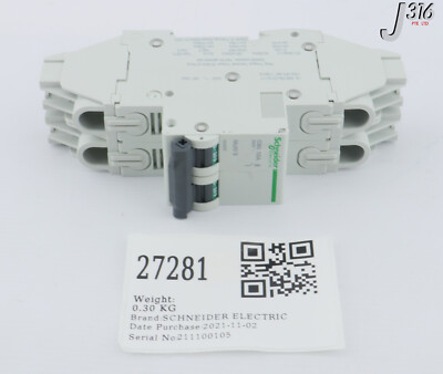 27281 SCHNEIDER ELECTRIC CIRCUIT BREAKER, MULTI 9 C60, 15A (NEW
