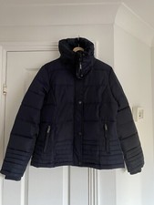 Elle Ladies Blue Padded, Hooded Coat, Size 12