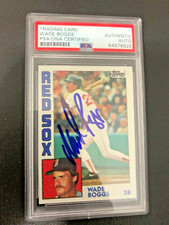 Wade Boggs autograph signed 1984 Topps baseball card PSA HOF Boston Red Sox b