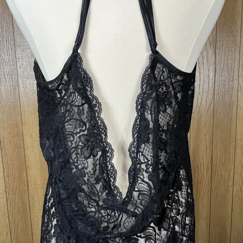 Top Babydoll Secret Treasures (talla 3X, 22/24 W) sexy de malla de encaje negro para mujer Foto 4 de 4