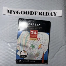 Permanent Markers, 24 Ultra Fine Tip Paint Pens, 12 Rainbow Colors, 2-mm Line