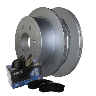 Rear Brake Kit 348mm Rotors & Akebono Ceramic Pads For F-150 Mark LT HD Payload