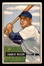 1951 Bowman Baseball #177 Charlie Keller VG