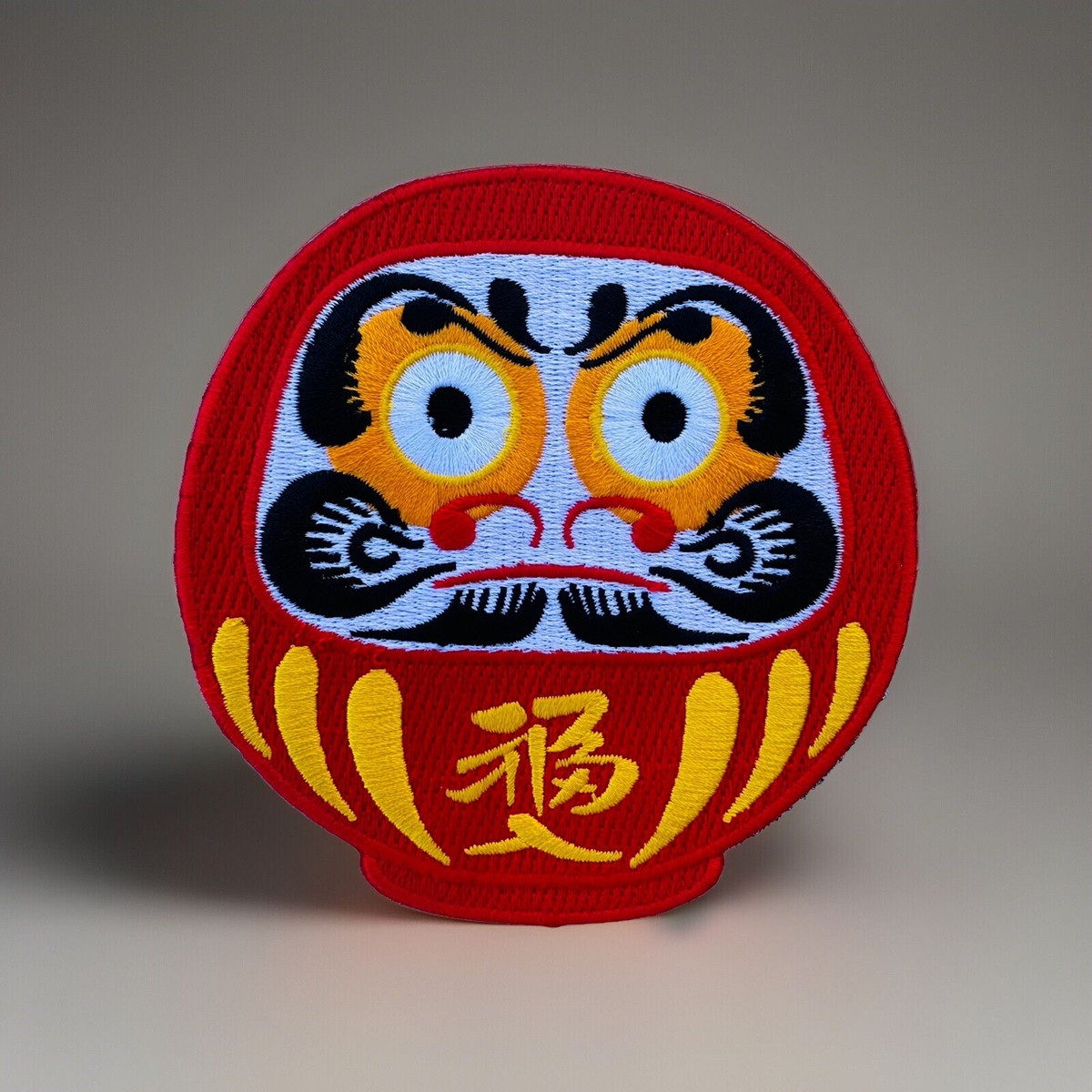 Japanese Daruma Japan Travel Souvenir Embroidered Hook/Loop Morale