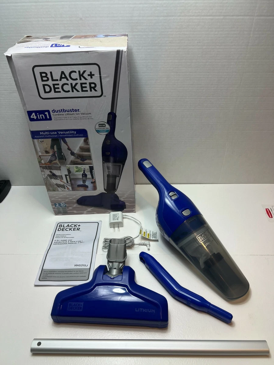  BLACK+DECKER Dustbuster Handheld Vacuum with Floor Extension,  Cordless, 4-in-1, Dark Tech Gray (HHS315J01)