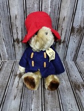 Vintage 1975 Paddington Bear Plush Eden Toys Plush Blue Jacket