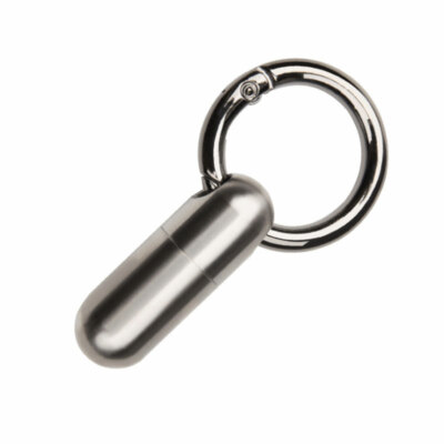 Mini TC4 Titanium Keychain Pill Capsula Case Box Outdoor Portable Survival Tool