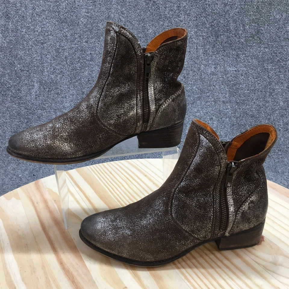 Botas Seychelles Mujer 7.5 Lucky Penny Botín Cuero Marrón Cómodo Tacones Bloque Foto 2 de 4