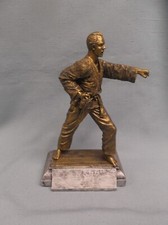 male karate resin statue trophy award personalized