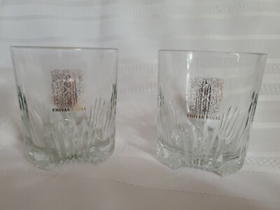 2 ~ Chivas Regal 3 1/2'' Rocks Highball Whiskey Glasses 2000 Promo