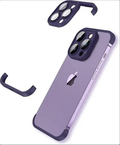iPhone 13Pro FRAMELESS Bumper CASE Camera Lens Glass Protector Cover Accessories - Picture 2 of 9