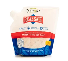 REDMOND Real Sea Salt Natural Unrefined Gluten Free Fine, 16 Ounce Pouch 1 Pack