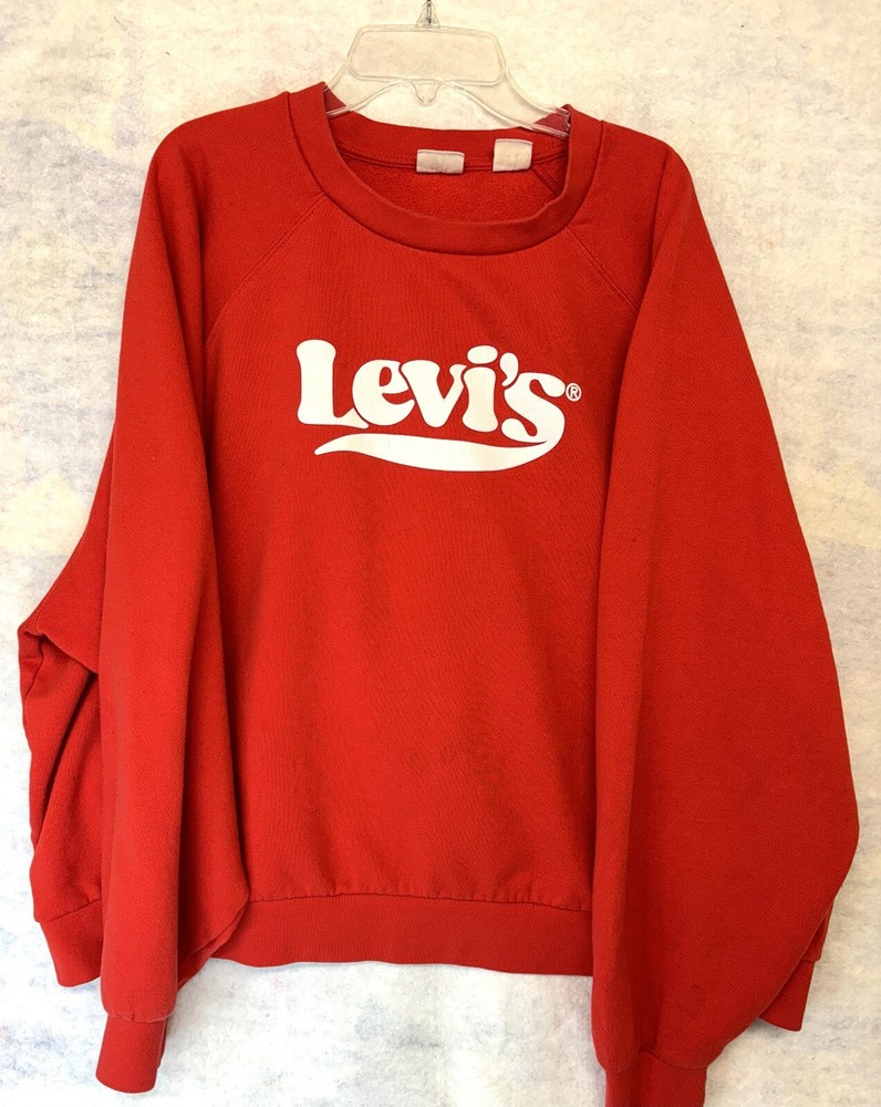 Vintage Levis Sweatshirt Size 3x  Big Logo Crewneck Red