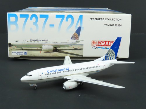 1:400 Dragon Wings 55234 Die-Cast Continental Airlines Boeing B727-724 Airliner
