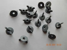 DIE CAST ALLOY WING NUTS W/WASHER BASE.  5/16-18 PLAIN FINISH 12 PCS. NEW
