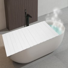 Bathtub Cover Folding Bath Lid Insulation Dust Cover for Bathroom, Home, SPA US