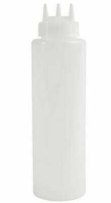 Vogue 3 Düsen Quetschflasche klar Polyethylen Saucenflasche 24 Unzen oder 36 Unzen