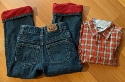 OSHKOSH B'GOSH AND GAP BOY'S JEANS AND LONG SLEEVE SHIRT