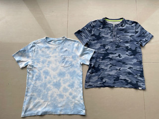 Confezione 2 X T Shirt Ragazzo GAP XL 12 Anni Blu Mimetica