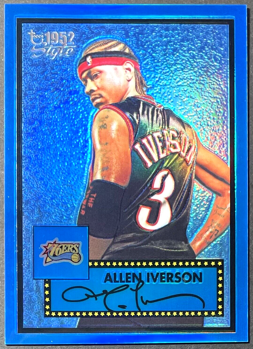 Allen Iverson 2005-06 Topps 1952 Style #112 Chrome Blue Refractor 