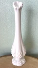VTG Fenton Mini Hobnail White Milk Glass Bud Vase Rose Swung Style Small 9.75"