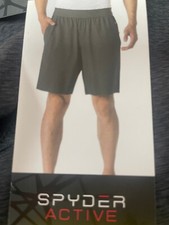 Spyder Active Men's Performance Proweb Stretch Shorts SMALL, BLAZING BLACK NWT