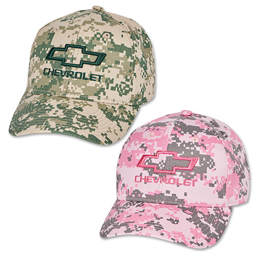 Casquette Chevrolet Chevy Bowtie Camouflage Rose - Taille Ajustable - Neuve
