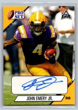 2021 Leaf Pro Set College Autograph Gold John Emery Jr PS-JEJ Auto Rookie TC5388