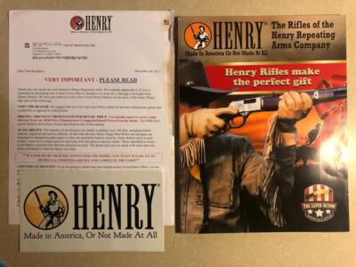 Henry Repeating Arms Magazine Shopping Catalog rifles america usa ...