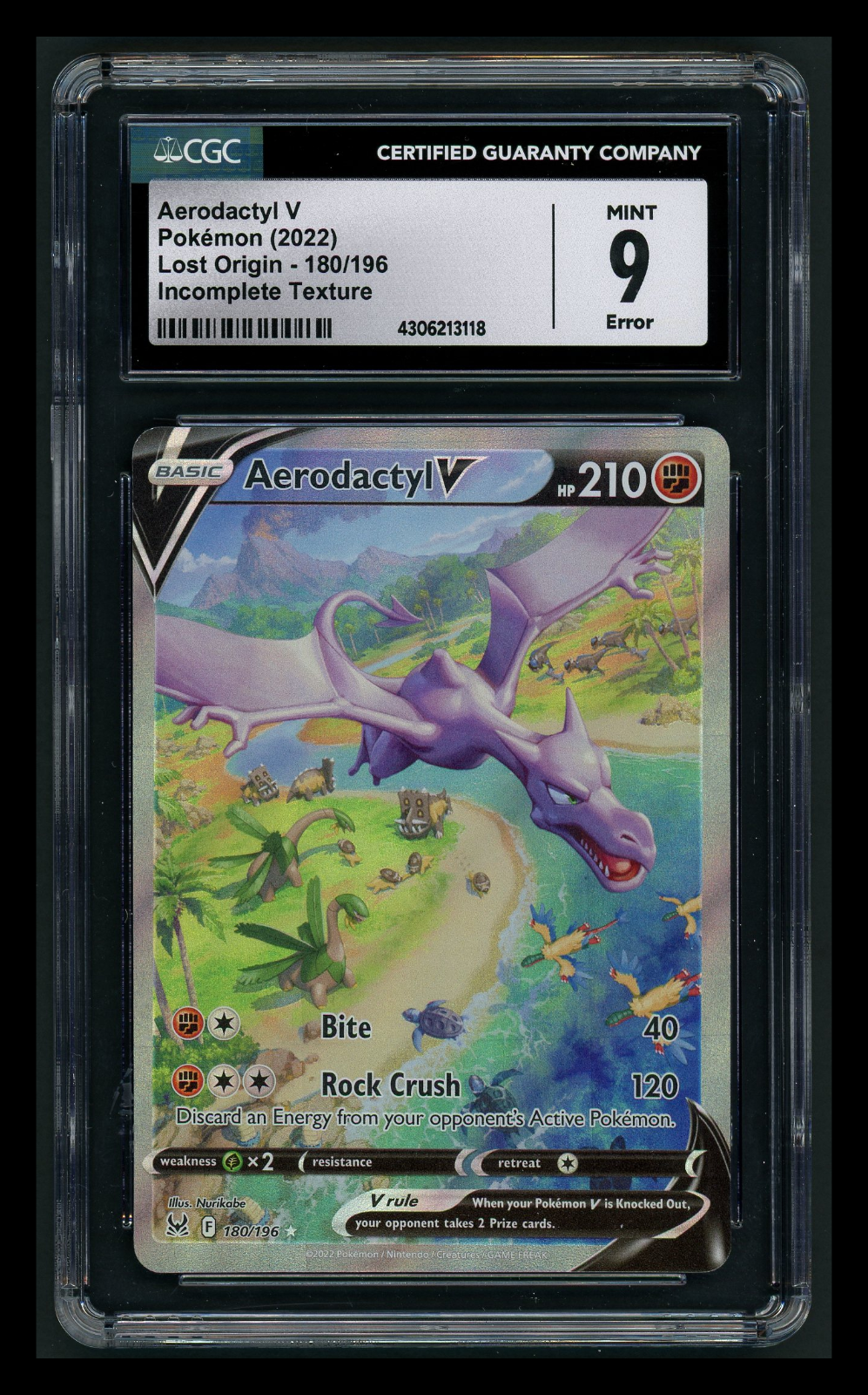 Aerodactyl V 179/196 - Lost Origin Holofoil - Game Nerdz