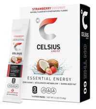 CELSIUS On The Go Energy Drink Mix, Strawberr...