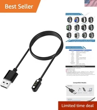 3.3 ft VeryFit Magnetic Charger - Efficient USB Cable for Smartwatch Charging