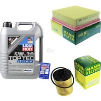 Mann Inspektionspaket 5L Liqui Moly Top Tec 5W-30 FüR Opel Corsa D 1.2 1.0 1.4