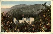 Foothills California oranges ~ home Middle East architecture ~ Kashower postcard