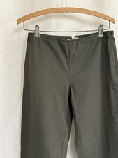 Eileen Fisher Organic Cotton Stretch Twill Pants S NWT Olive Green Ankle Cropped