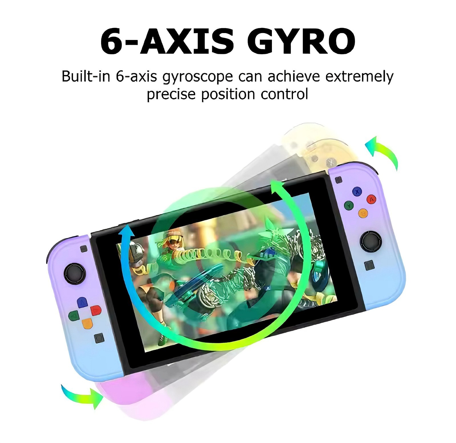 Manettes Joy-Con Switch sans fil Multicolore Bluetooth avec vibrations HD immersives