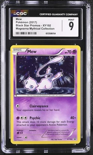 CGC 9 MINT Mew 2017 Black Star Promos XY192 Pokemon Card