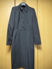 PRADA Dress Vintage Black Long Sleeve Shirt Dress Size M to L