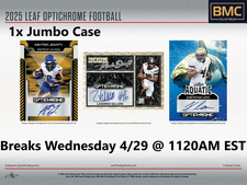 Andre Reed 2025 Leaf Optichrome Football Jumbo 1x Case Break #1