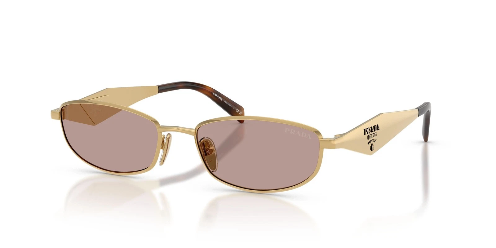 Prada — NEW Prada D51S Sunglasses 5AK20I Gold 100% AUTHENTIC